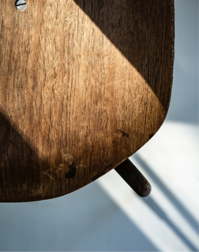 a detail image of a wooden table